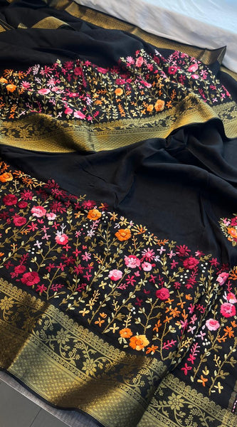 Pure Munga Silk Saree with Hand Knot & Katha Banarasi Weaving