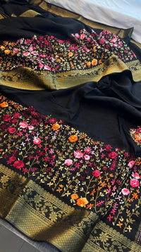 Pure Munga Silk Saree with Hand Knot & Katha Banarasi Weaving