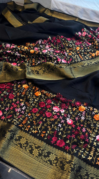 Pure Munga Silk Saree with Hand Knot & Katha Banarasi Weaving