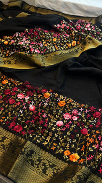 Pure Munga Silk Saree with Hand Knot & Katha Banarasi Weaving