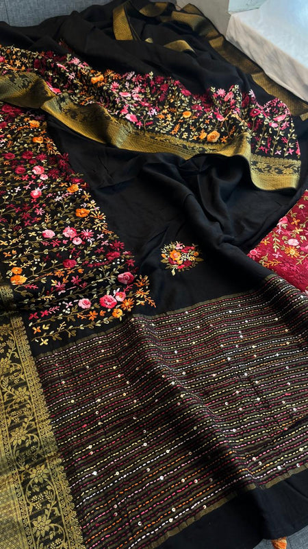 Pure Munga Silk Saree with Hand Knot & Katha Banarasi Weaving
