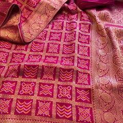 Pure Munga Silk Saree with Meena Banarasi Weaving