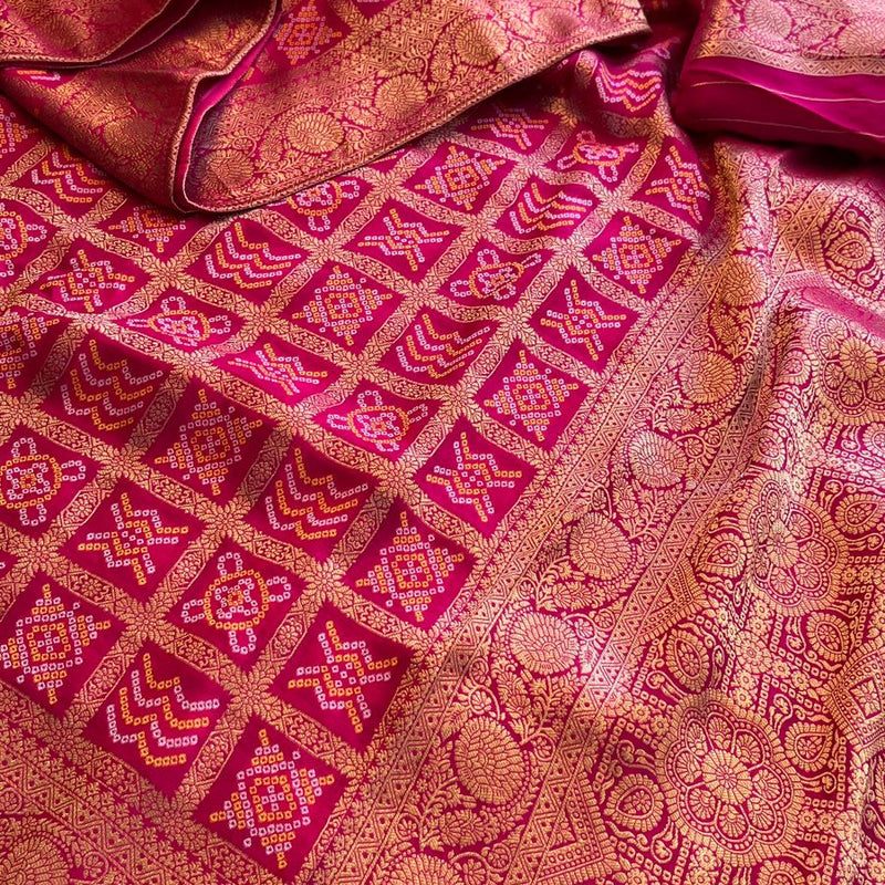 Pure Munga Silk Saree with Meena Banarasi Weaving