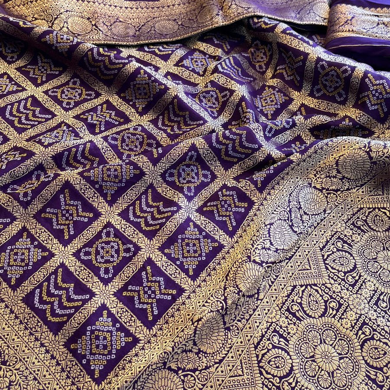 Pure Munga Silk Saree with Meena Banarasi Weaving