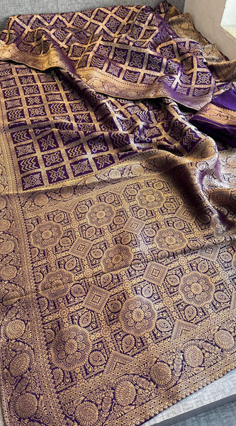 Pure Munga Silk Saree with Meena Banarasi Weaving