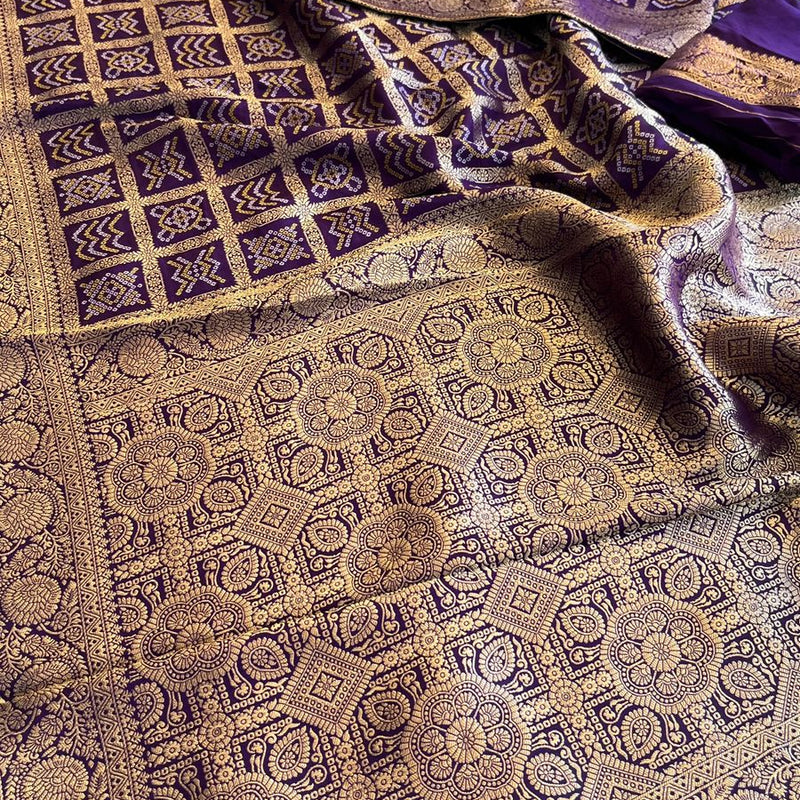 Pure Munga Silk Saree with Meena Banarasi Weaving