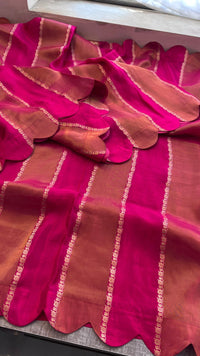 Pure Crepe Silk Saree with Zari Banarasi Weaving