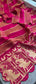 Pure Crepe Silk Saree with Zari Banarasi Weaving