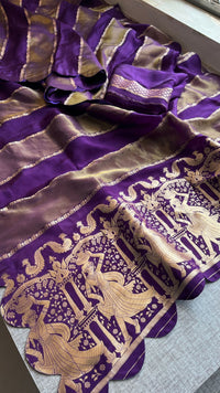 Pure Crepe Silk Saree with Zari Banarasi Weaving