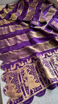Pure Crepe Silk Saree with Zari Banarasi Weaving