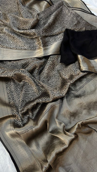 Pure Khaddi Georgette Saree with Banarasi Weaving