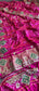 Pure Gajji Silk Handmade Bandhani Saree with Zardozi, Gotapatti & Pearl Embellishments