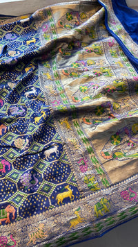 Pure Heavy Khaddi Georgette Saree with Bandhani & Meena Banarasi Weaving