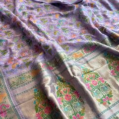 Pure Heavy Khaddi Georgette Banarasi Saree with Bandhani & Meena Weaving