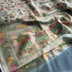 Pure Heavy Khaddi Georgette Banarasi Saree with Bandhani & Meena Weaving