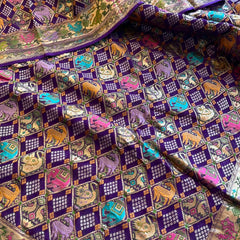 Pure Heavy Khaddi Georgette Banarasi Saree with Bandhani & Meena Weaving