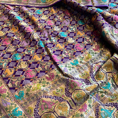 Pure Heavy Khaddi Georgette Banarasi Saree with Bandhani & Meena Weaving