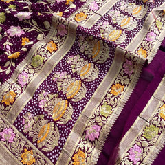 Pure Khaddi Georgette Saree with Meena Banarasi Weaving
