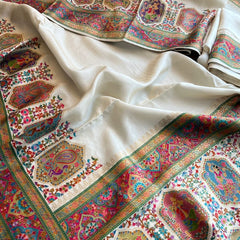 Pure Munga Tussar Silk Saree with Meena Banarasi Weaving