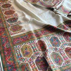 Pure Munga Tussar Silk Saree with Meena Banarasi Weaving