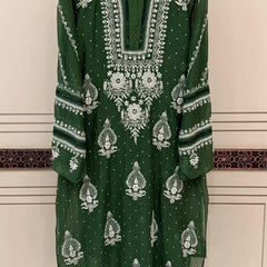 Luxurious Mul Chanderi Kurta Dupatta Set with Pearl & Katdana Embellishments