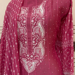 Pure Mul Chanderi Anarkali Kurta Dupatta Set with Pearl & Katdana Embellishments