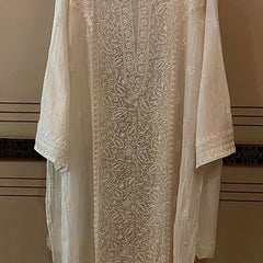 Dyeable Mul Chanderi Kurta Dupatta Set with Sequin & Katdana Work
