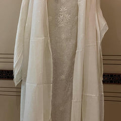 Dyeable Mul Chanderi Kurta Dupatta Set with Sequin & Katdana Work