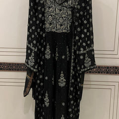 Mul Chanderi Angrakha Kurta Dupatta Set with Elegant Mukaish Work