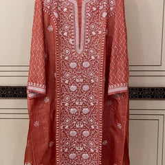 Pure Silk Kurta Dupatta Set with Pearl, Sequin & Katdana Embellishments
