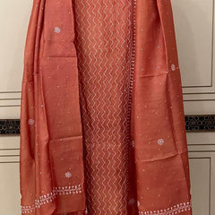 Pure Silk Kurta Dupatta Set with Pearl, Sequin & Katdana Embellishments