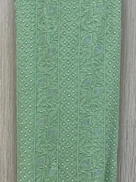 Georgette Unstitched Kurta Dupatta Set with Pearl & Katdana Embellishments