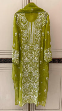 Pure Mul Chanderi Kurta Dupatta Set with Exquisite Pearl & Katdana Embellishments