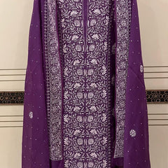 Pure Mul Chanderi Kurta Dupatta Set with Intricate Pearl & Katdana Embellishments