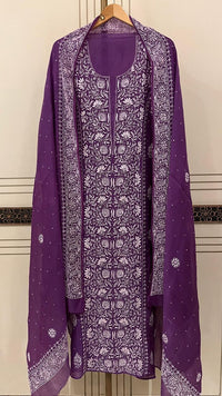 Pure Mul Chanderi Kurta Dupatta Set with Intricate Pearl & Katdana Embellishments