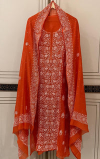 Pure Mul Chanderi Kurta Dupatta Set with Intricate Pearl & Katdana Embellishments
