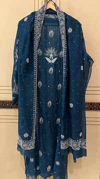 Pure Mul Chanderi Kurta Dupatta Set with Intricate Pearl & Katdana Embellishments