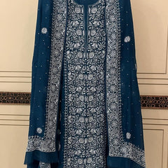 Pure Mul Chanderi Kurta Dupatta Set with Intricate Pearl & Katdana Embellishments