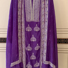 Mul Chanderi Kurta Dupatta Set with Pearl, Sequin & Katdana Embellishments