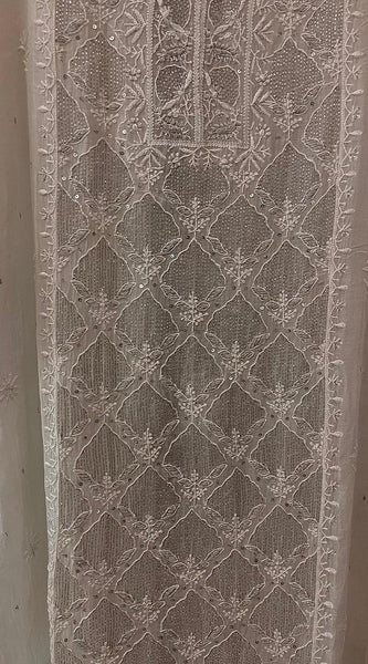 Pure Mul Chanderi Kurta Dupatta Set with Sequin and Katdana