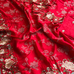 Pure Soft Munga Silk Saree with Multi-Thread Embroidery