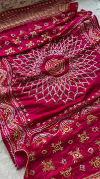 Pure Gajji Silk Dupatta with Handcrafted Gotta Patti Work