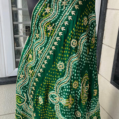 Pure Gajji Silk Dupatta with Authentic Handcrafted Gotta Patti Work