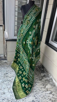 Pure Gajji Silk Dupatta with Authentic Handcrafted Gotta Patti Work
