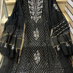 Mul Chanderi Kalidar Kurta Dupatta Set - Semi-Stitched Elegance