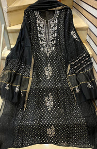 Mul Chanderi Kalidar Kurta Dupatta Set - Semi-Stitched Elegance