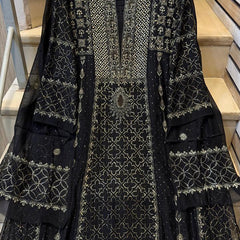 Mul Chanderi Kalidar Kurta Dupatta Set - Semi-Stitched Elegance