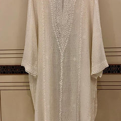 Mul Chanderi Kurta Dupatta Set with Pearl, Sequin & Katdana Embellishments