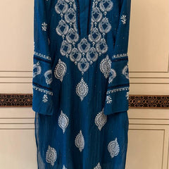 Mul Chanderi Kurta Dupatta Set with Intricate Mukaish Work