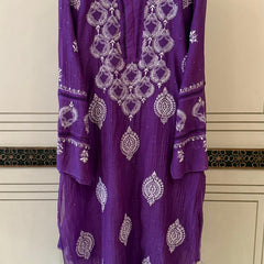 Mul Chanderi Kurta Dupatta Set with Intricate Mukaish Work
